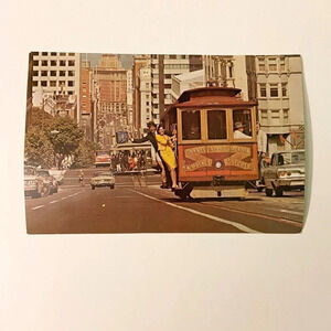 Vintage  San Francisco California Cable Cars Giant Post Card Dexter Press